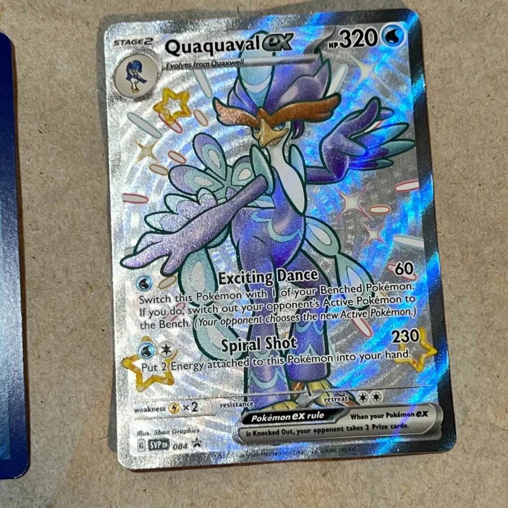 Pokemon Paldean Fates Shiny Quaxly Quaxwell Quaquaval ex Promo Set Blue SVP